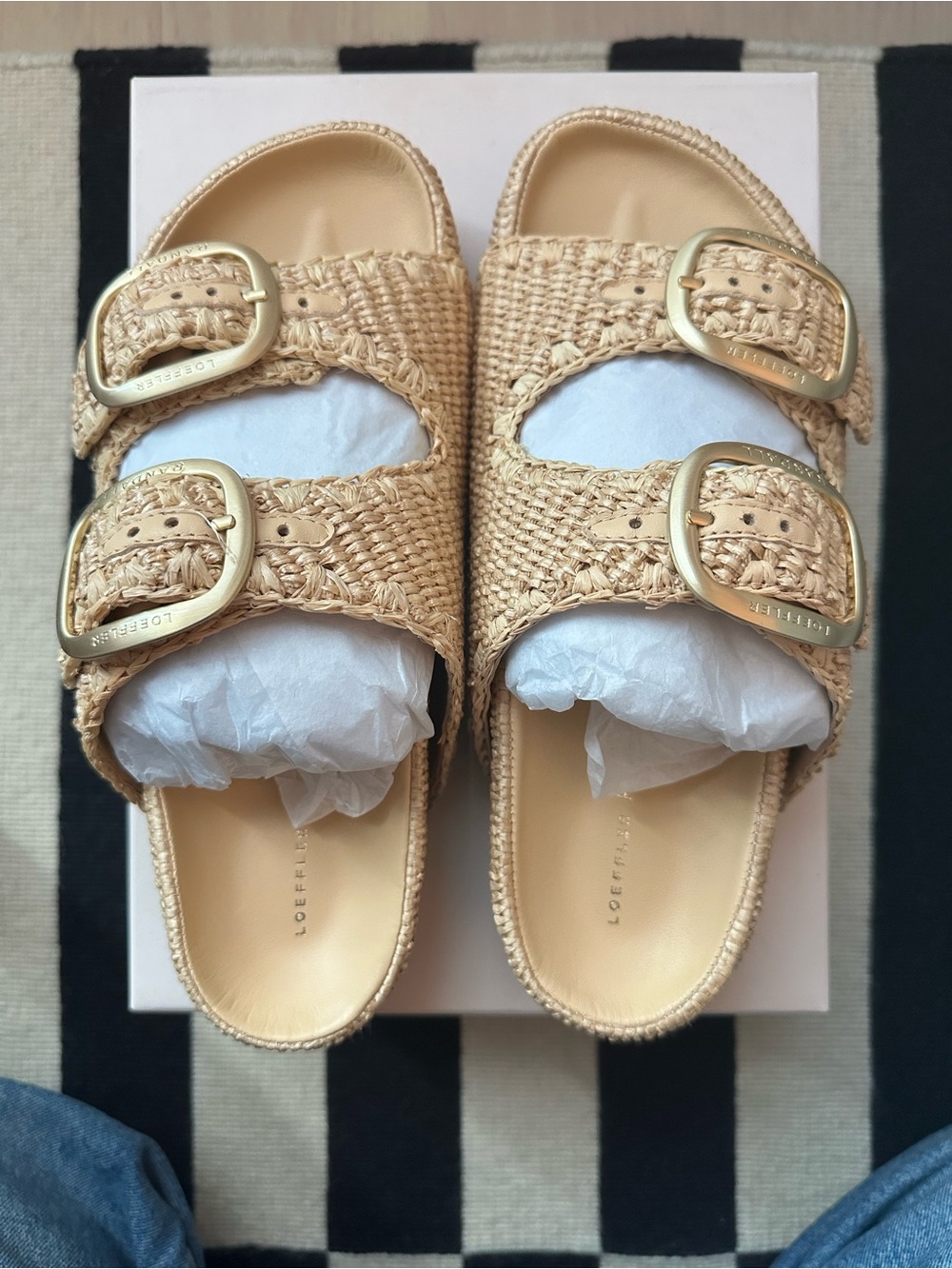 Loeffler Randall Nico Natural Two−Band Sandal - Picture 3 of 11